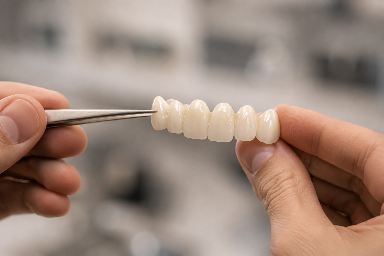 Restauración de prótesis fija elaborada por Moldental